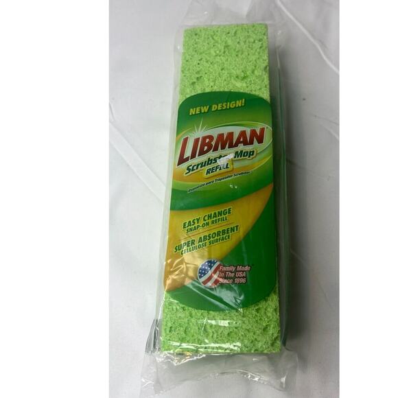 Libman Scrubster Mop Refill Quality Replacement Green Sponge Absorbent New - Picture 1 of 2
